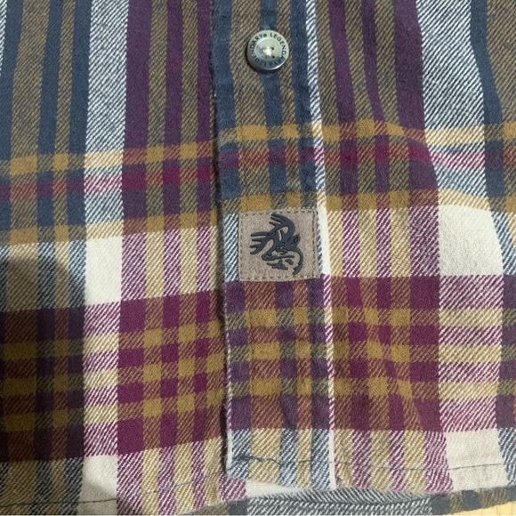 Legendary Whitetails Flannel Button Up Large Tall‎ L Brown Plaid Men's B-38 - Picture 3 of 9